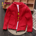 hign quality spring autumn children long sleeve zipper cotton sweater coat for kids